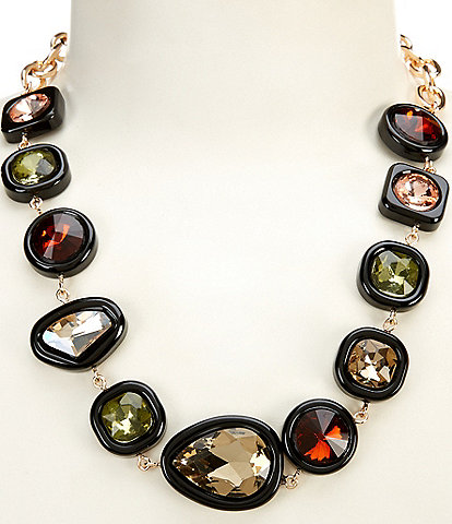 Anna & Ava Crystal Stone Inset Statement Necklace