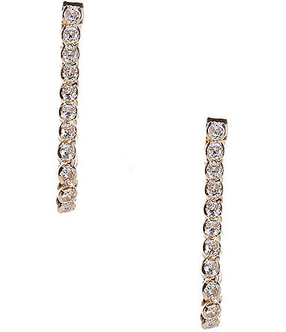 Anna & Ava Cubic Zirconia Stone Loop Front Back Earrings