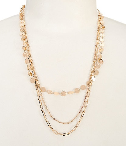 Anna & Ava Delicate Chain Short Multi Strand Necklace