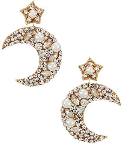 Anna & Ava Embellished Moon Drop Earrings