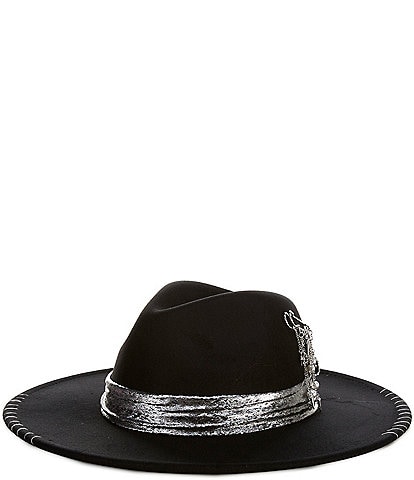 Anna & Ava Felt Charm Pin Fedora Hat