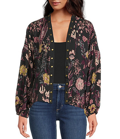 Anna & Ava Floral Stud Kimono