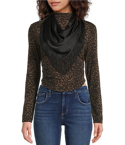 Anna & Ava Fringe Triangle Scarf