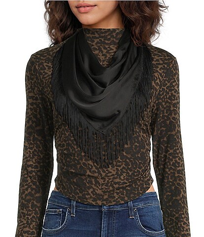 Anna & Ava Fringe Triangle Scarf