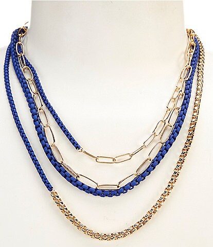 Anna & Ava Multi Layer Paperclip Chain Necklace