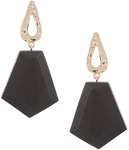 Anna & Ava Geo Wood Resort Statement Drop Earrings
