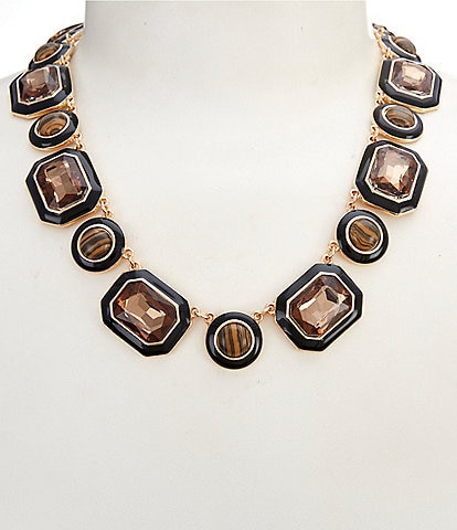 Anna & Ava Inset Stone Statement Collar Necklace