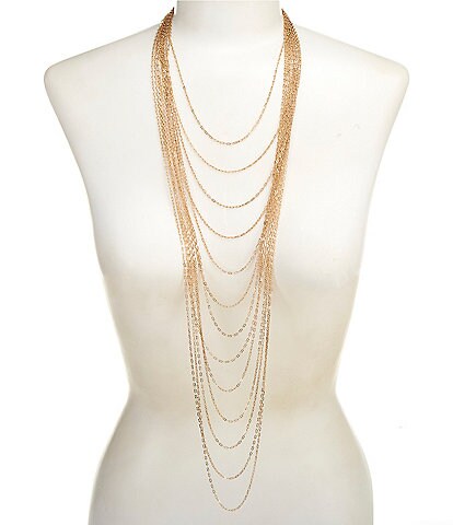 Anna & Ava Layered Chain Long Multi Strand Necklace