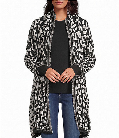 Anna & Ava Leopard Crinkle Scarf Wrap
