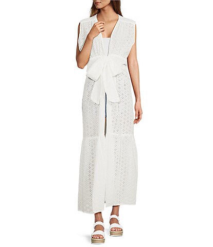 Anna & Ava Long Eyelet Bow Tunic
