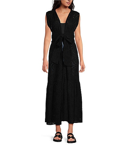 Anna & Ava Long Eyelet Bow Tunic