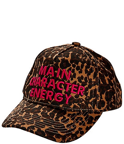 Anna & Ava Main Character Energy Leopard Baseball Cap