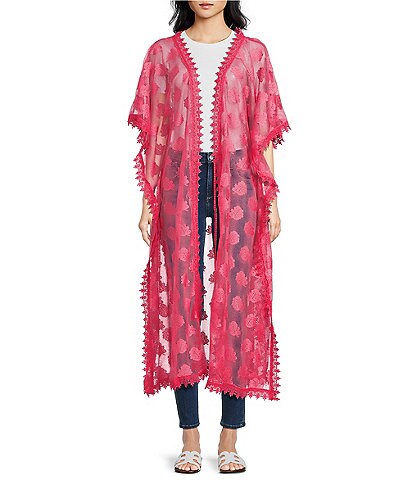 Anna & Ava Mesh Leave Poncho