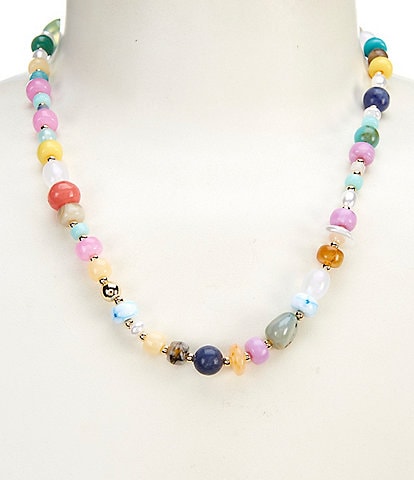 Anna & Ava Mixed Media Beaded Collar Necklace