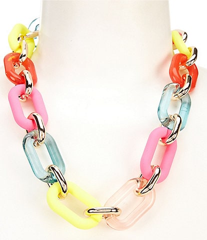 Anna & Ava Multi Colored Link Collar Necklace