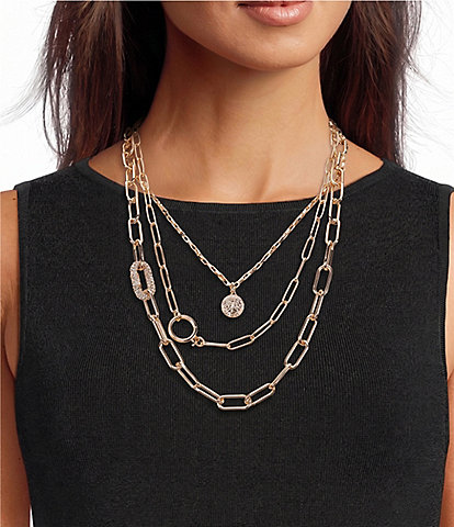 Anna & Ava Multi Layer Paperclip Chain Necklace
