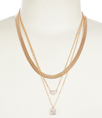 Anna & Ava Multi Layer Short Stoned Multi-Strand Necklace