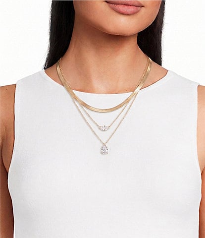 Anna & Ava Multi Layer Short Stoned Multi-Strand Chain Necklace