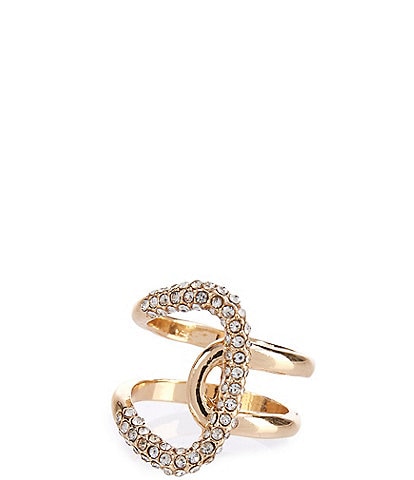 Anna & Ava Open Pave Link Statement Ring