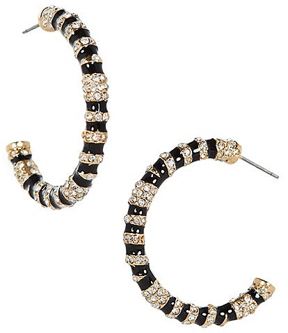 Anna & Ava Pave Stripe Hoop Earrings