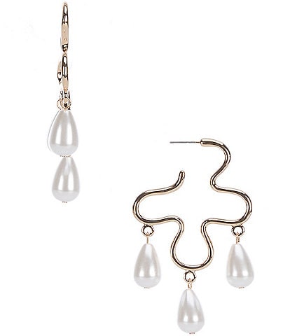 Anna & Ava Pearl Drops Loopy Hoop Earrings