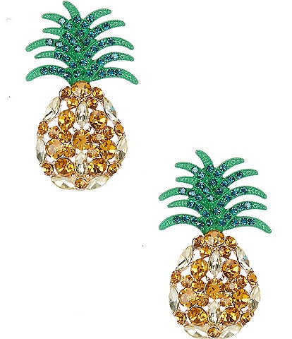 Anna & Ava Pineapple Embellished Crystal Drop Earrings