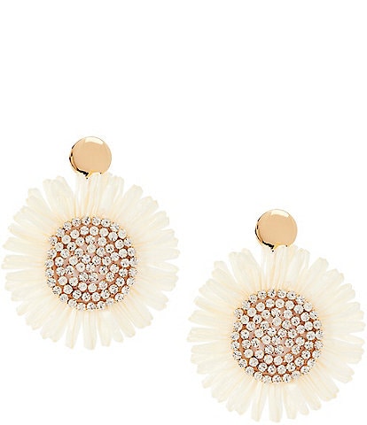 Anna & Ava Raffia Flower Statement Drop Earrings