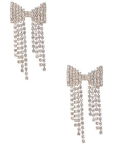 Anna & Ava Rhinestone Bow Crystal Drop Earrings
