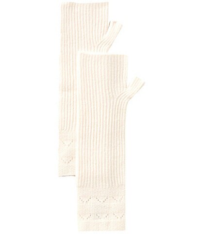 Anna & Ava Ribbed Knit Long Fingerless Gloves