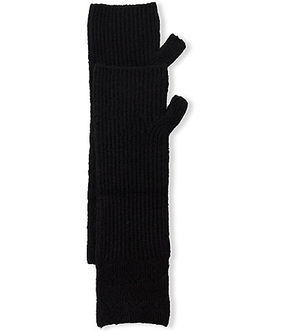 Anna & Ava Ribbed Knit Long Fingerless Gloves