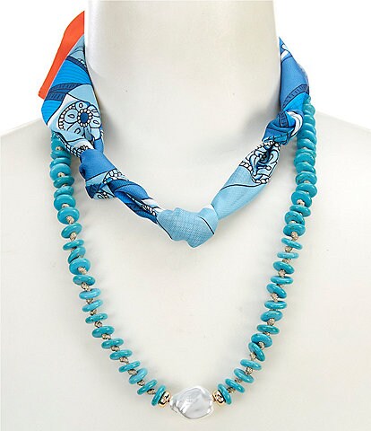 Anna & Ava Scarf And Beaded Statement Necklace
