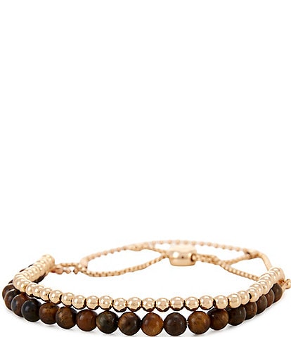 Anna & Ava Semi Precious Beaded Adjustable Bracelet