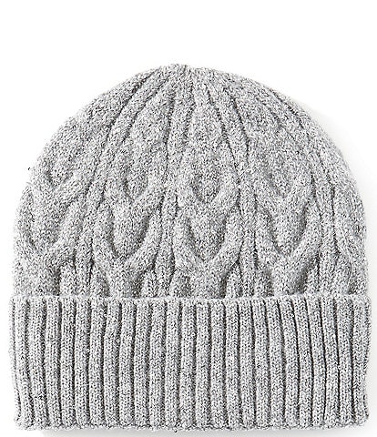 Anna & Ava Sequin Cable Knit Beanie