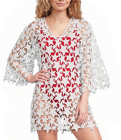 Anna & Ava Star Americana Cut Out Swimsuit Cover Up