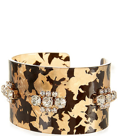 Anna & Ava Stone Clusters Resin Cuff Bracelet