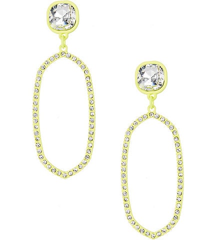 Anna & Ava Stone Post with Oval Statement Drop Earrings