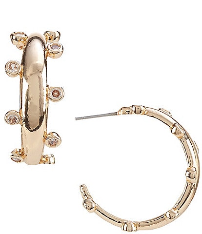 Anna & Ava Stone Wide Hoop Earrings