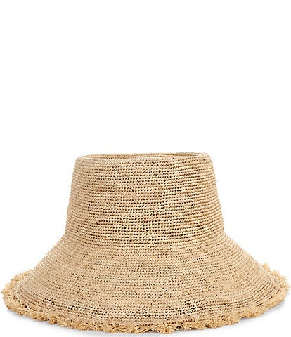 Anna & Ava Straw Fringe Bucket Hat