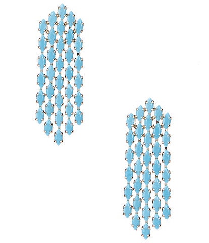 Anna & Ava Teal Stone Cascade Drop Earrings