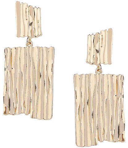 Anna & Ava Textured Rectangle Drop Earrings