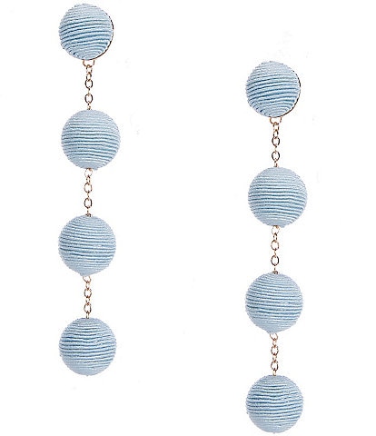 Anna & Ava Thread Wrapped Ball Statement Drop Earrings