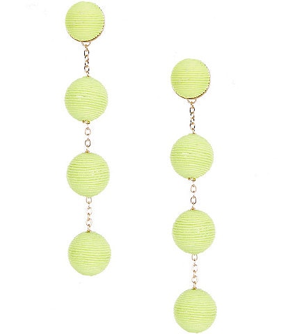 Anna & Ava Thread Wrapped Ball Statement Drop Earrings