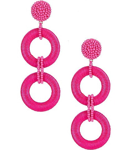 Anna & Ava Thread Wrapped Statement Drop Earrings