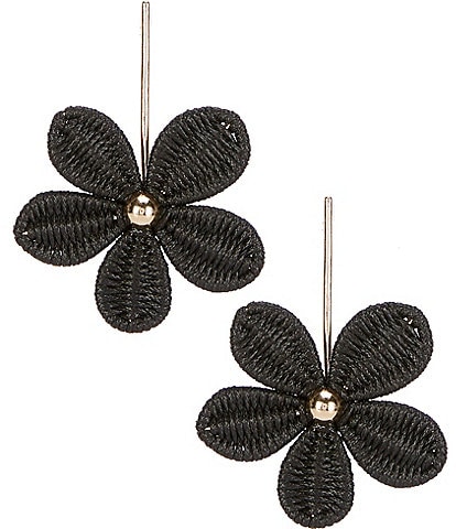 Anna & Ava Thread Wrapped Flower Statement Drop Earrings