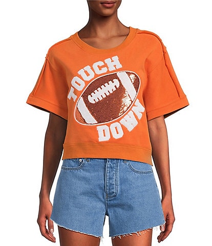 Anna & Ava Touch Down Football Patch Top