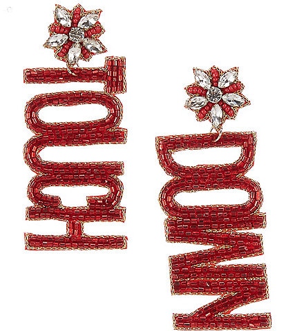 Anna & Ava Touchdown Bead and Rhinestone Statement Drop Earrings