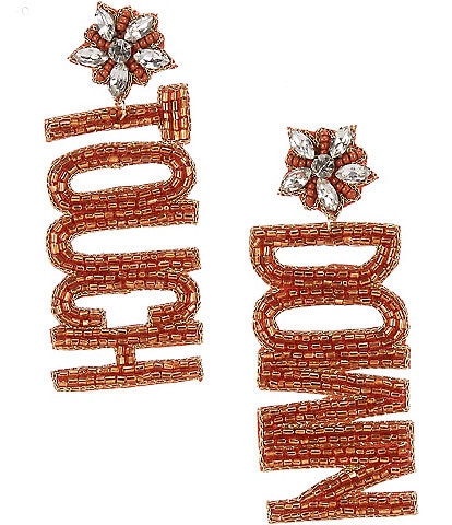 Anna & Ava Touchdown Bead and Rhinestone Statement Drop Earrings