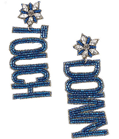Anna & Ava Touchdown Bead and Rhinestone Statement Drop Earrings