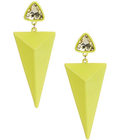 Anna & Ava Triangle Stone Drop Earrings