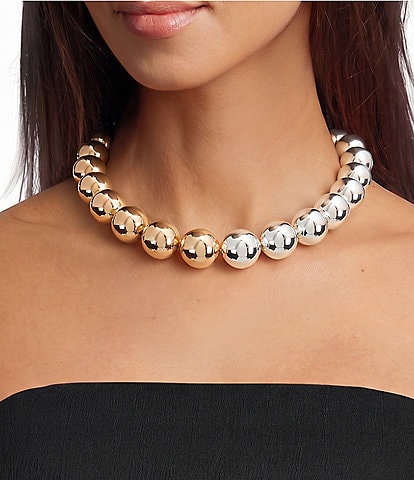 Anna & Ava Two Tone Ball Statement Necklace